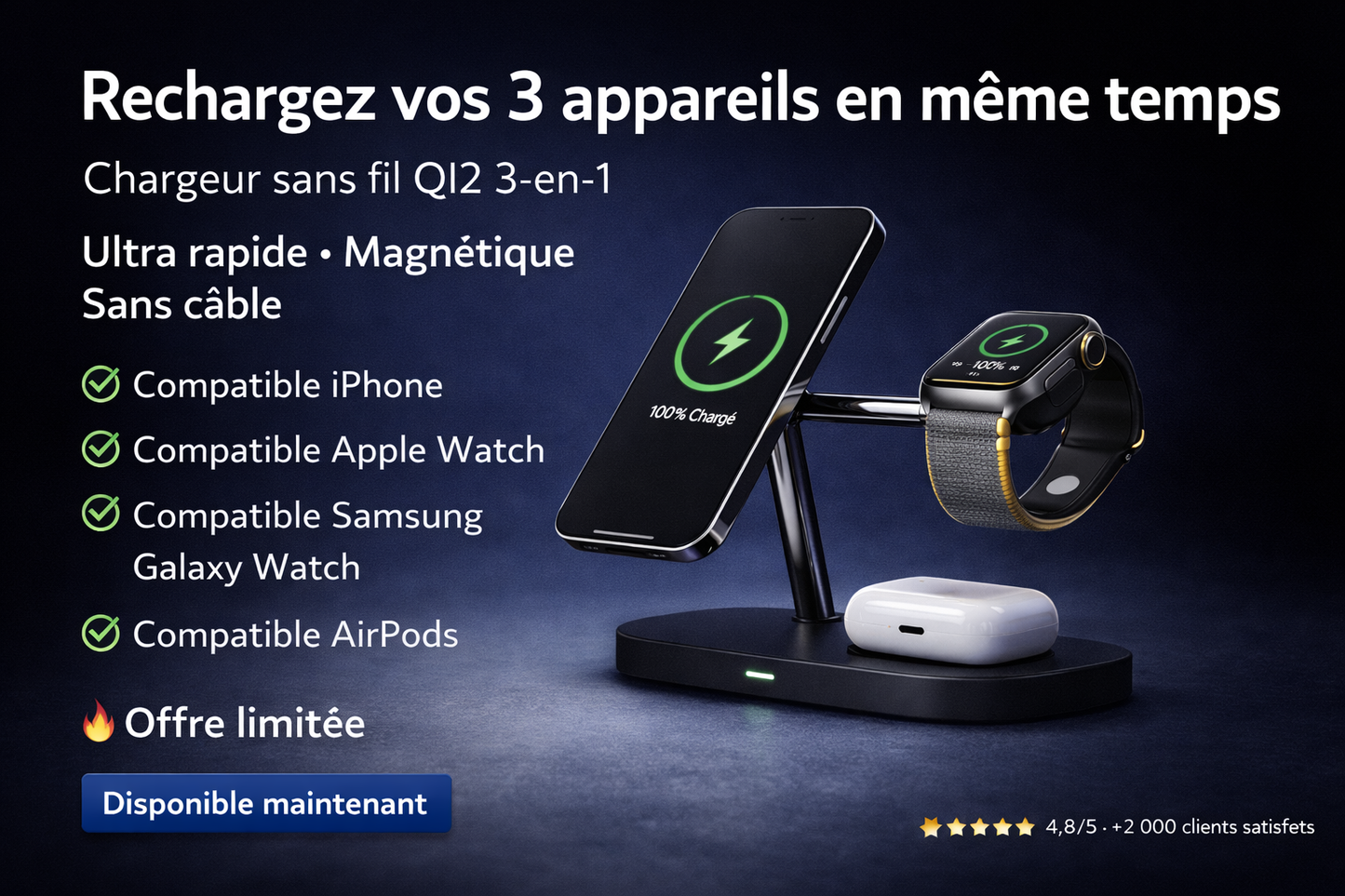 NovaSynq™ Ladestation 3-in-1 Pro