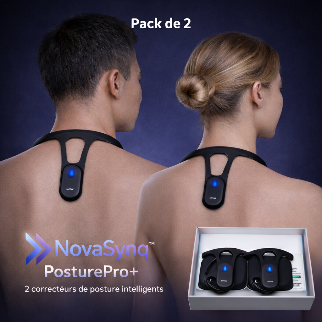 Correcteur de posture intelligent NovaSynq™ PosturePro+ Pack de 2